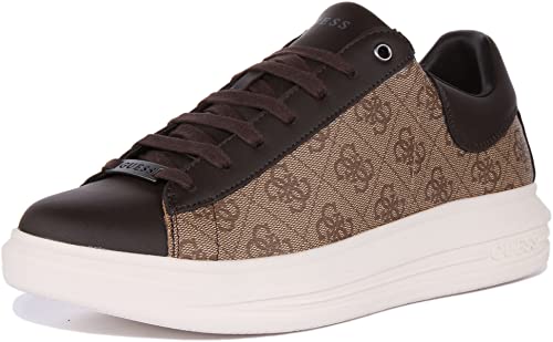 GUESS Herren VIBO CARRYOVER Sneaker, Beige Brown, 43 EU von Guess