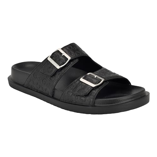 Guess Men's Verone Sandal, Black Logo Multi 002, 42 EU von GUESS