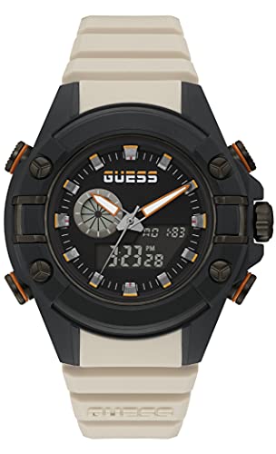 GUESS Herren analog Quarz Uhr mit Edelstahl Armband GW0269G1 von GUESS