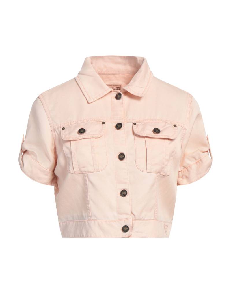 GUESS Jeansjacke/-mantel Damen Hellrosa von GUESS