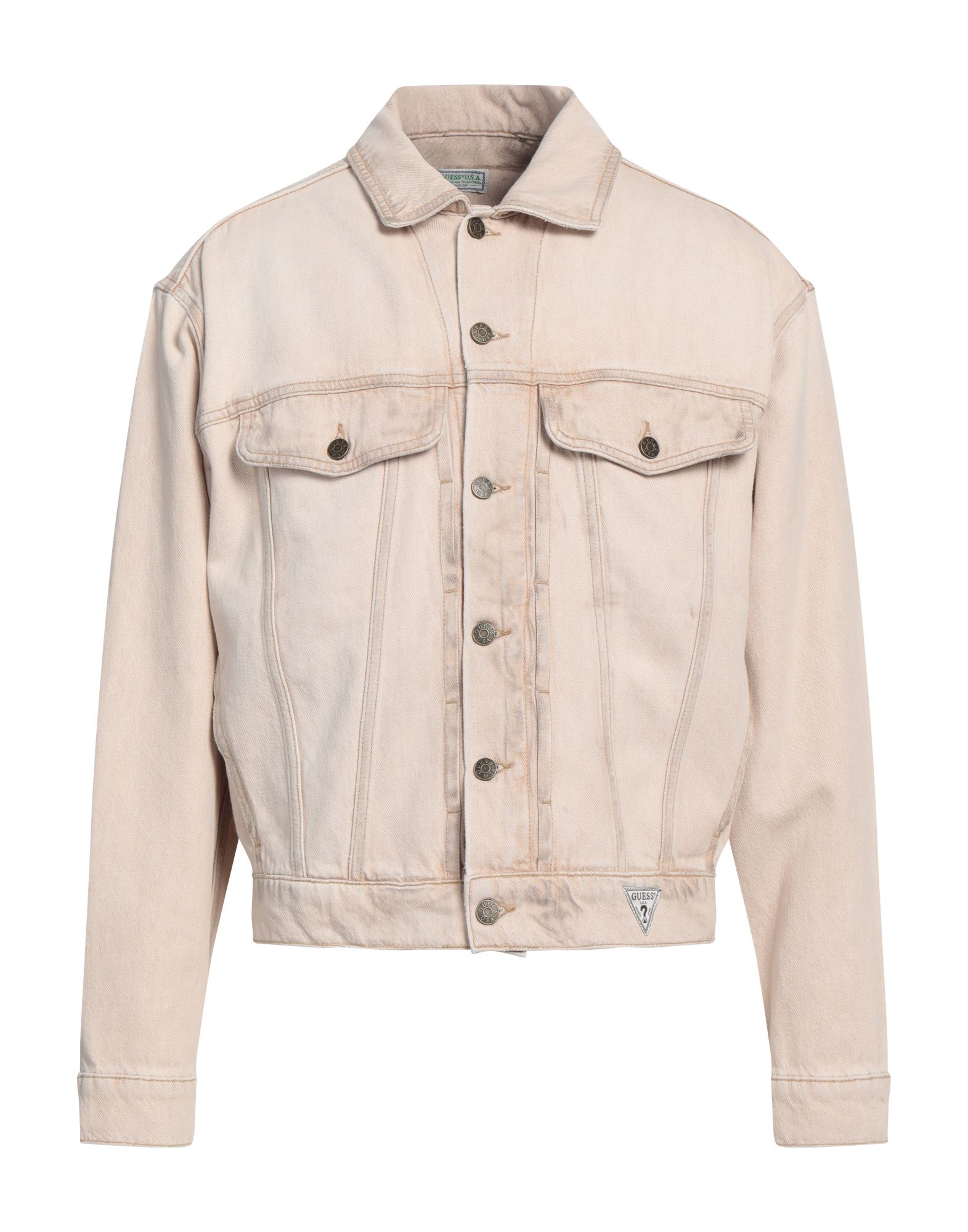 GUESS Jeansjacke/-mantel Herren Beige von GUESS