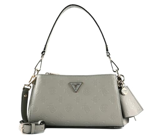 GUESS Jena Girlfriend Shoulder Bag Taupe Logo von GUESS