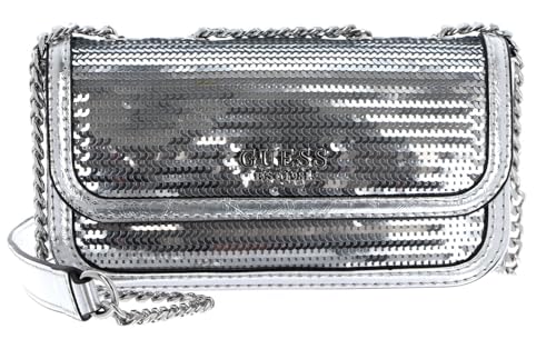 GUESS Kaska Mini Convertible Crossbody Flap Silver von GUESS