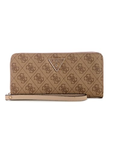 GUESS Laurel II SLG Large Zip Around Wallet L Latte Logo von GUESS