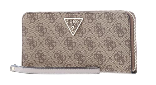 GUESS Laurel SLG Large Zip Around L Latte Logo von GUESS