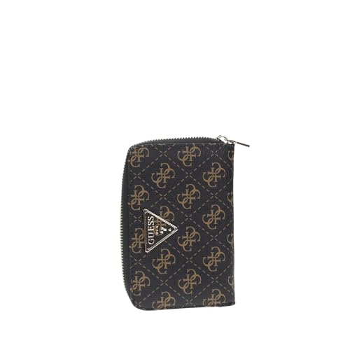 GUESS Laurel SLG Medium Zip Around Wallet Brown Logo von GUESS
