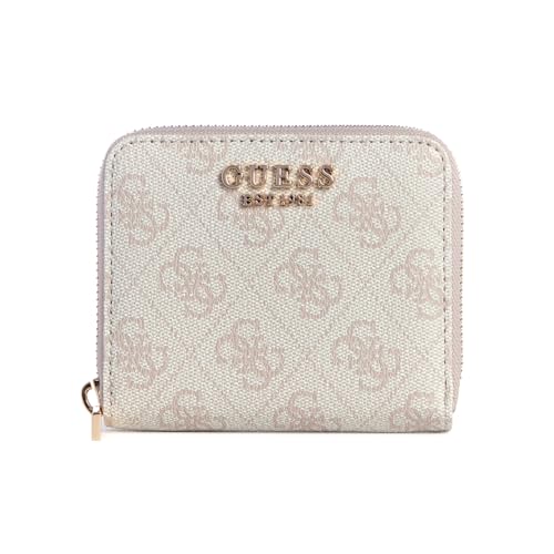 GUESS Laurel SLG Small Zip Around Wallet Dove Logo von GUESS