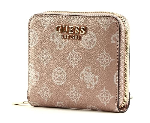 GUESS Laurel SLG Small Zip Around Wallet Light Rose Logo von GUESS