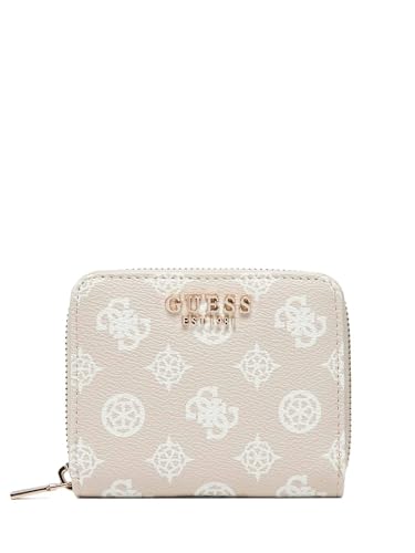 GUESS Laurel SLG Small Zip Around Wallet Sand Logo von GUESS
