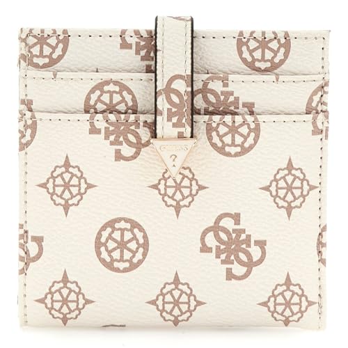 GUESS Laurel SLG Tab Card Case Cream Logo von GUESS