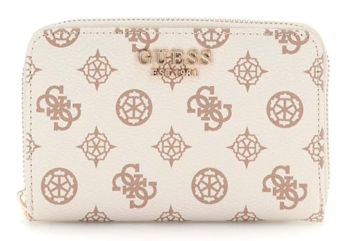 GUESS Laurel Zip Around Wallet M Cream Logo von GUESS