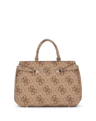GUESS Lorelei Girlfriend Satchel Latte Logo von GUESS
