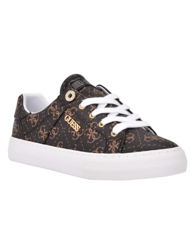 GUESS Loven Damen-Sneaker, Brauner Stoff, 41 EU/10M von GUESS