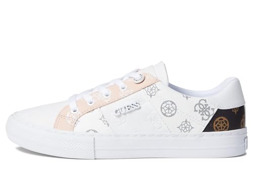 GUESS Loven Damen-Sneaker, weiß/rosa, 35 EU von GUESS