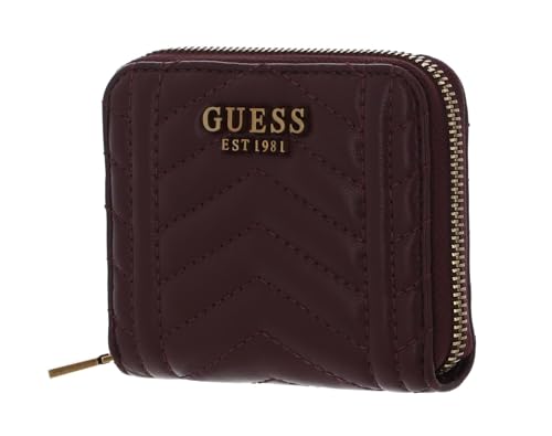 GUESS Lovide Kleine Geldbörse mit Reißverschluss, Black Authentic Crease Wash, Einheitsgröße von GUESS