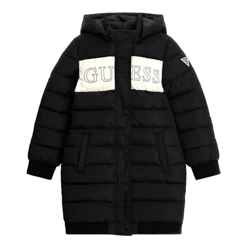 GUESS Mädchen Winterjacke schwarz/weiß 164 von GUESS