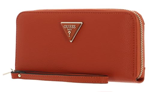 GUESS Meridian SLG Large Zip Around Wallet Orange von GUESS