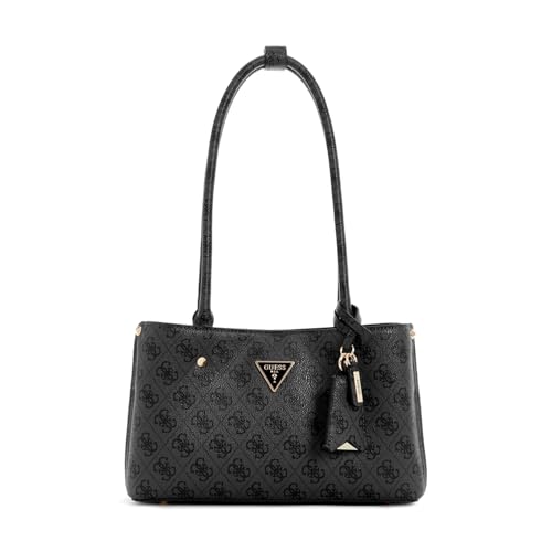 GUESS Meridian Shoulder Satchel Bag Coal Logo von GUESS