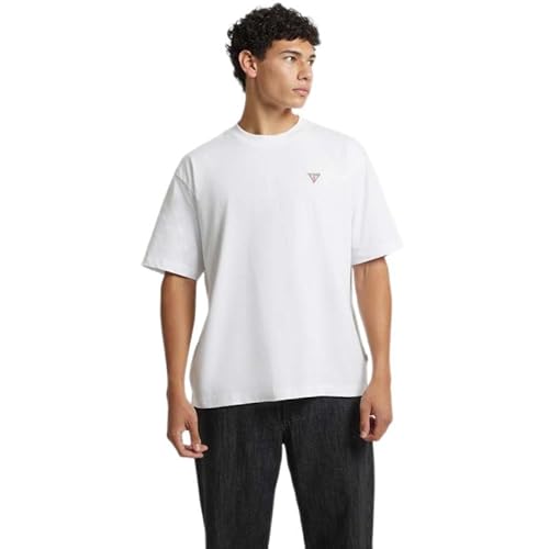 GUESS JEANS T-SHIRT MANICHE CORTE UOMO BIANCO von GUESS