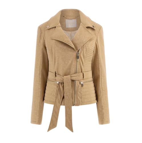 GUESS NEW AGNES PU LEATHER JACKET, Maulwurf von GUESS