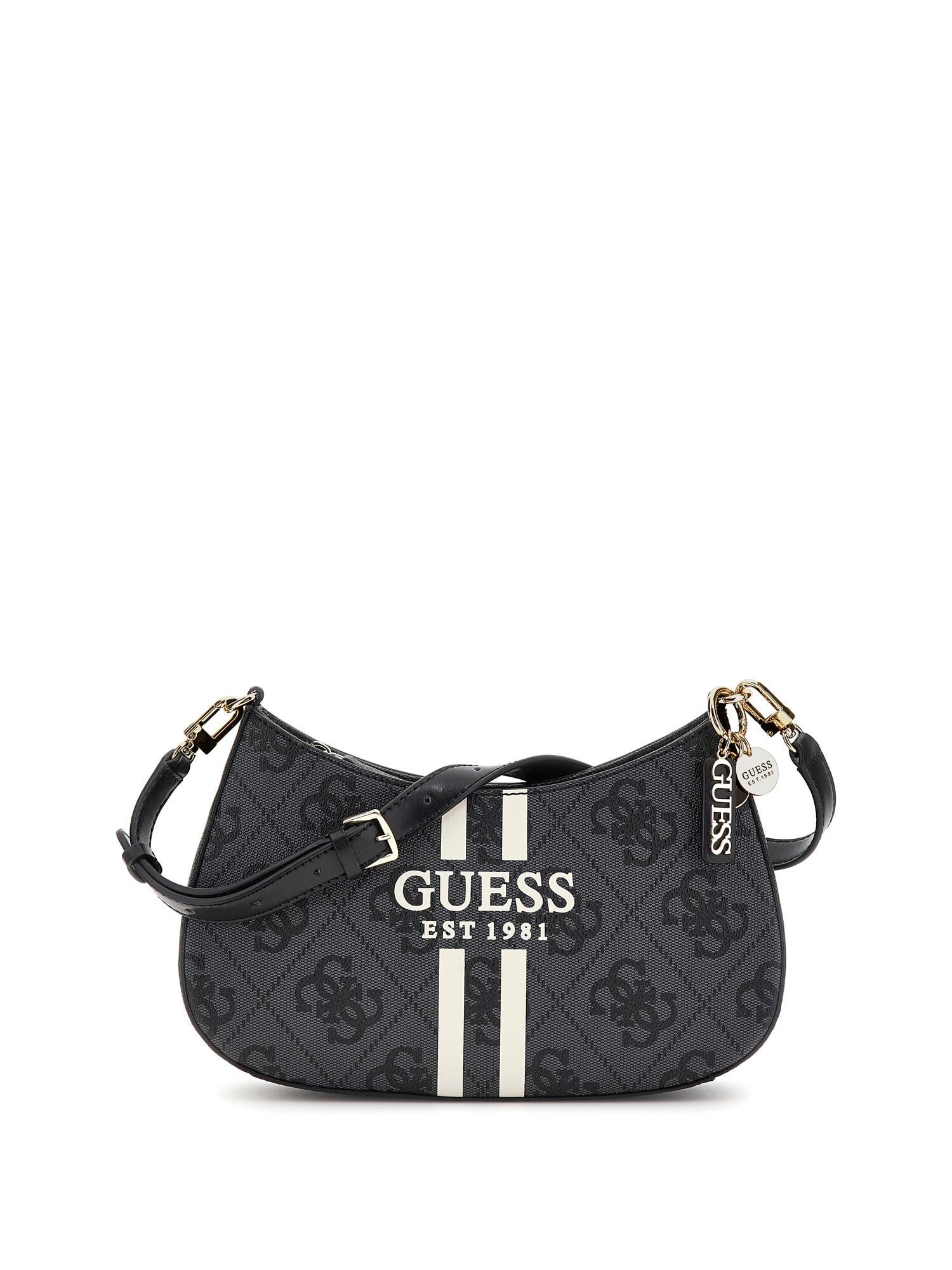 GUESS - NOELLE II TOP ZIP SHOULDER BAG clo / coal logo von GUESS