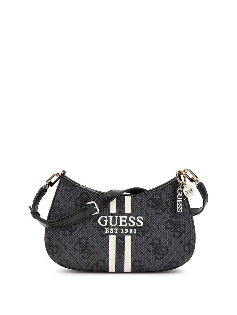 GUESS - NOELLE II TOP ZIP SHOULDER BAG clo / coal logo von GUESS