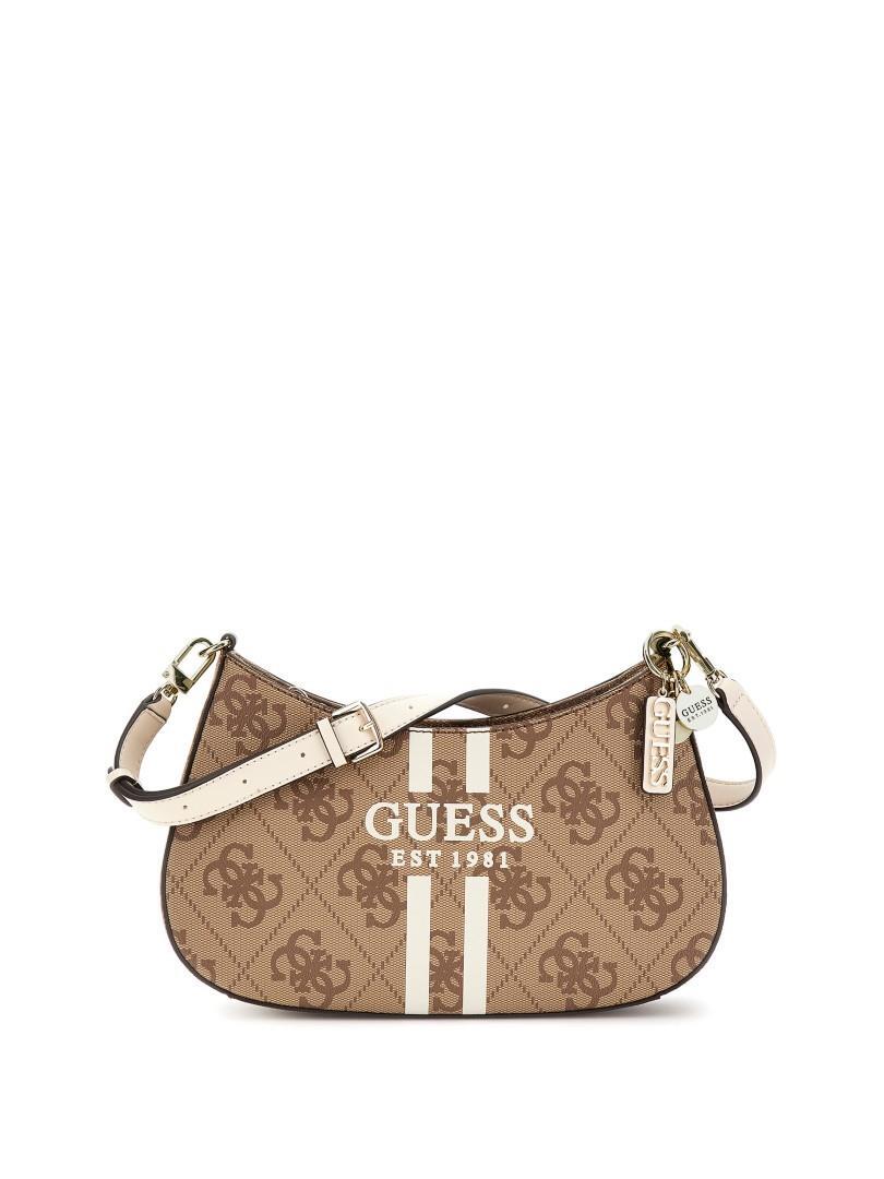 GUESS - NOELLE II TOP ZIP SHOULDER BAG ltl / latte logo von GUESS