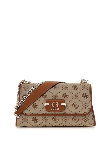 GUESS Neda Convertible Xbody Flap Bag Latte Logo von GUESS