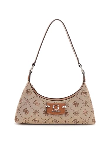 GUESS Neda Top Zip Shoulder Bag Latte Logo GUESS Neda Top Zip Shoulder Bag Latte Logo von GUESS