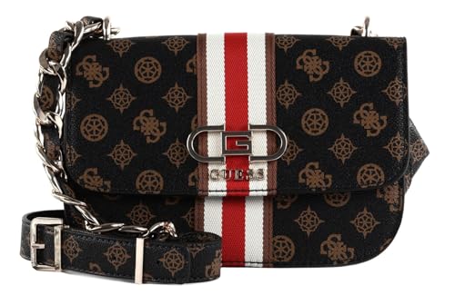 GUESS Nelka Crossbody Flap Mocha Logo von GUESS