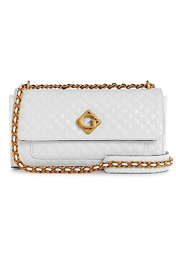 GUESS Damen Nerina Flap, Convertible Crossbody, Weiss/opulenter Garten von GUESS