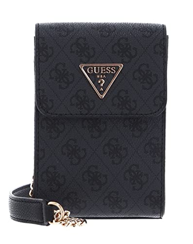 GUESS Noelle Flap Chit Chat Phone Bag Coal Logo von GUESS