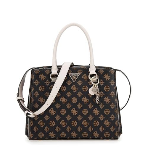 GUESS Noelle Girlfriend Satchel Bag Mocha Logo von GUESS