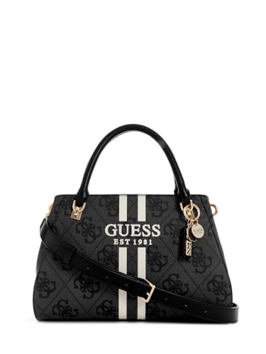GUESS Noelle II Luxury Satchel Bag Coal Logo von GUESS