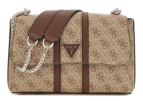 GUESS Noreen Logo Convertible Crossbody Flap Latte Logo/Brown von GUESS