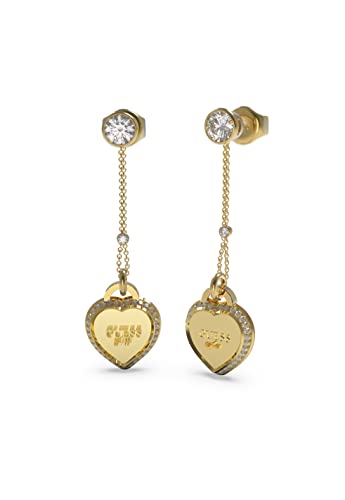 Guess Ohrringe Herz Fine Heart JUBE01425JWRHT-U/JUBE01425JWYGT-U, Einheitsgröße, Unkostbare Metalle, Ohne Edelstein von GUESS