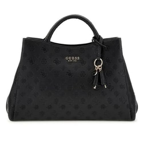 GUESS Phoebe Large Girlfriend Satchel Black Logo von GUESS