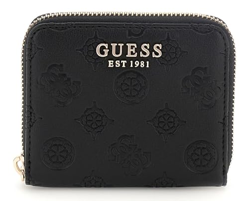 GUESS Phoebe SLG Small Zip Around Wallet S Black Logo von GUESS