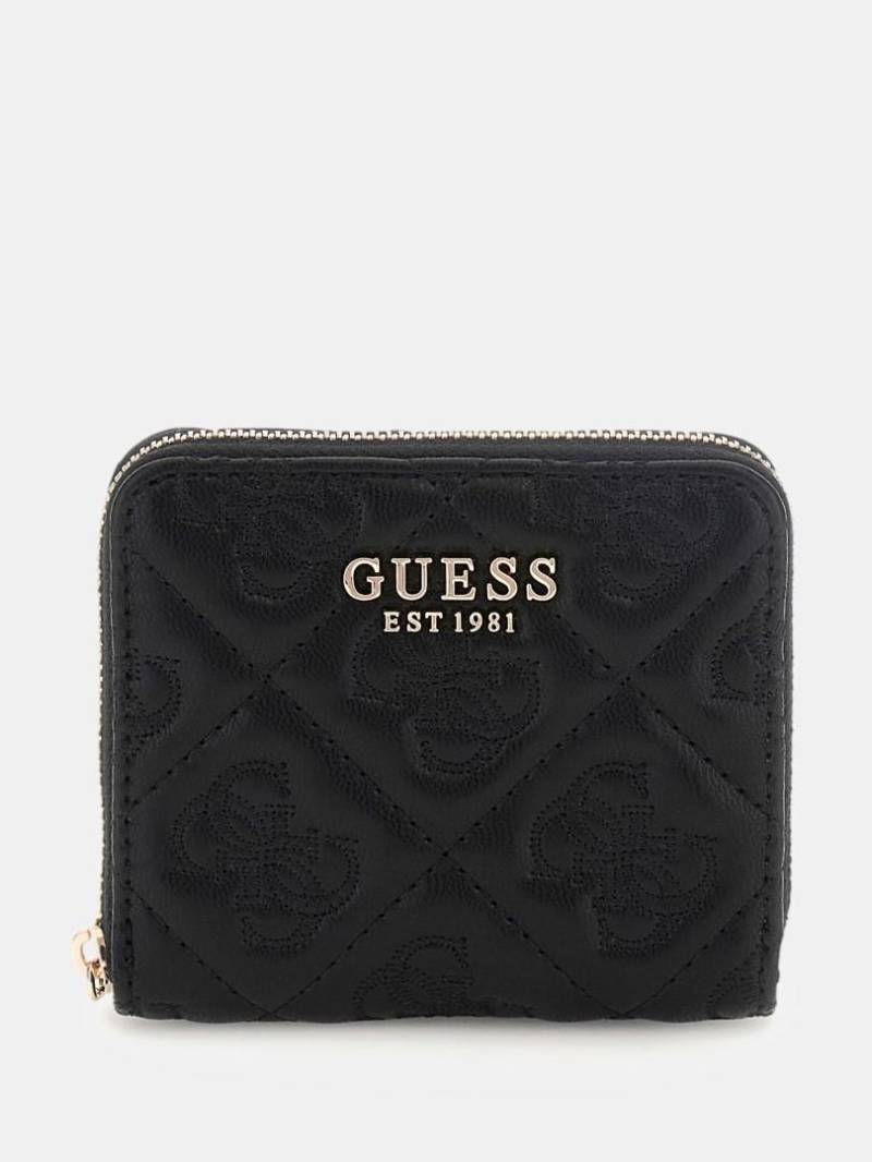 GUESS - Portemonnaie Adelasia Slg Small Zip Around Black Schwarz von GUESS