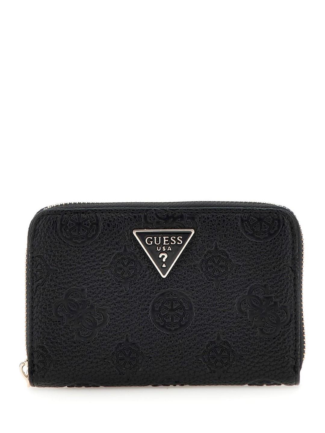 GUESS - Portemonnaie Cresidia Slg Medium Zip Around Black Schwarz von GUESS