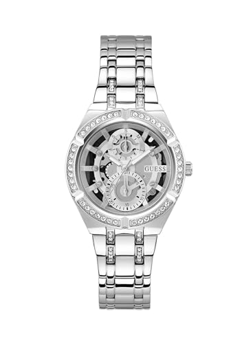 GUESS Damen Analog Quarz Uhr mit Edelstahl Armband GW0604L1 von GUESS
