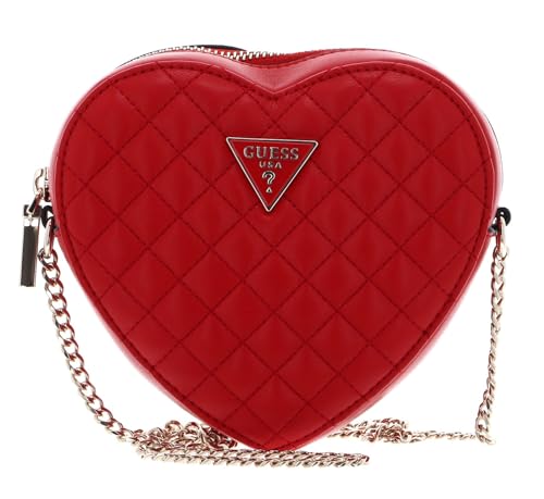 GUESS Rainee Quilt Heart Bag Red von GUESS