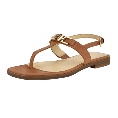 GUESS Women's Reality Flat Sandal, Dark Natural Leather 120, 40 EU von GUESS