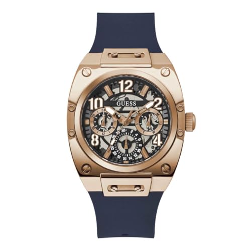GUESS Herren Analog Quarz Uhr mit Silikon Armband GW0569G3 von GUESS