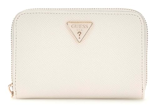 GUESS Rosalba SLG Medium Zip Around Wallet M Cream White von GUESS