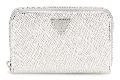 GUESS Rosalba SLG Zip Around Wallet M Silver von GUESS