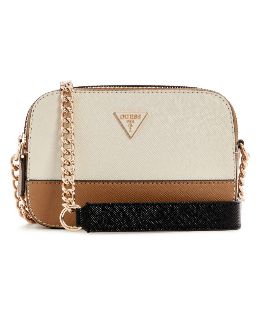 GUESS - Rv-Handtasche Noelle Ii Crossbody Camera Tan Multi Multicolor von GUESS