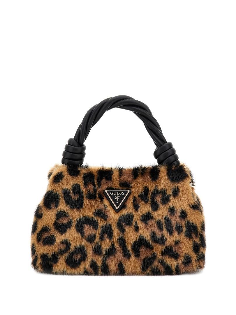 GUESS - Handtasche Shaida Top Handle Crossbody Leopard Multicolor von GUESS