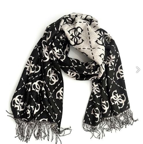 GUESS Scarf 70 x 190 Black Logo von GUESS