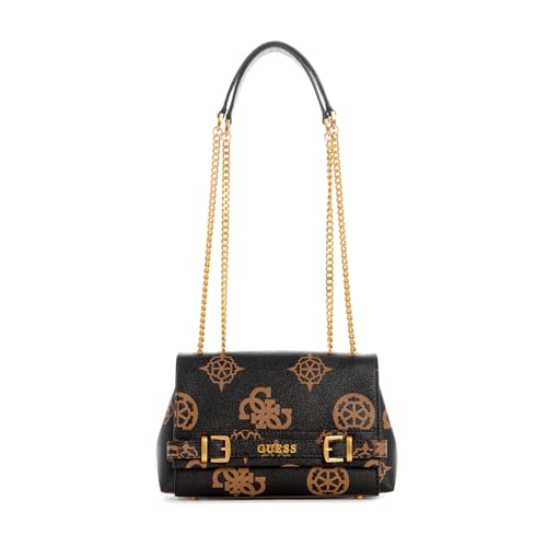 GUESS Damen Sestri Convertible Flap Umhängetasche, Crossbody-Klappe, Mokka-Logo von GUESS